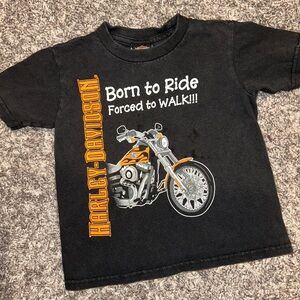 Vintage Harley-Davidson Black and Orange Kids Tee